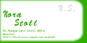 nora stoll business card