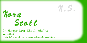nora stoll business card